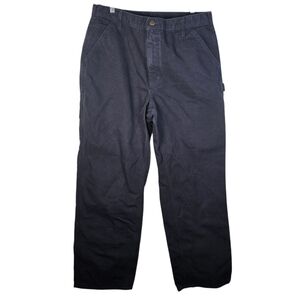 Carhartt Men's Navy Carpenter Painters Pants Heavy Duck Material Loose Fit 36x34